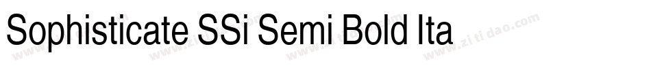 Sophisticate SSi Semi Bold Italic字体转换